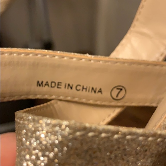 Call It Spring Glittery Gold Wedges - Picture 5 of 5